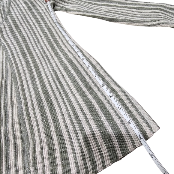 House of Harlow 1960 Revolve Y2K Metallic Green Striped Cardigan Fairy Small - Picture 8 of 10